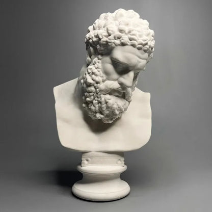 Hercules Head Retro Roman Art Plaster Sculpture Luxury Home Decor Ornaments Gifts Tabletop Art Crafts Modern Simple Decor