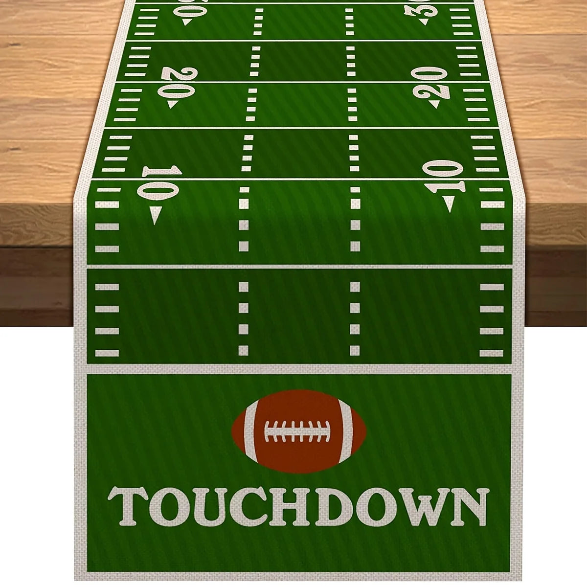 American Football Court Design Linen Table Runner Birthday Party Decorations Boy Sport Football Table Runners Dining Table Decor