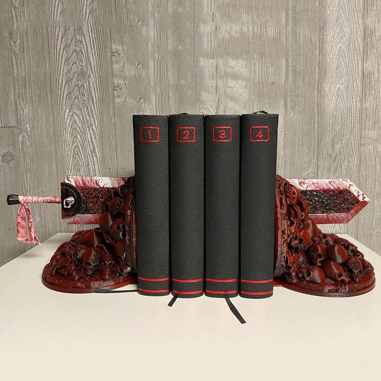 Berserk Bookends Furious Bookends Dragon Slayer Resin Ornament Desktop Bookshelf Decorative Books Holder Home Desk Decoration