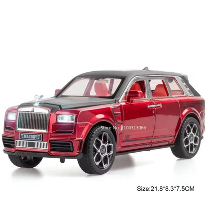 1:24 Rolls Royce Phantom Cullinan Mansory Cars Toys Miniature Models Light Music Pull Back 6 Doors Opened Vehicles Kids Gifts