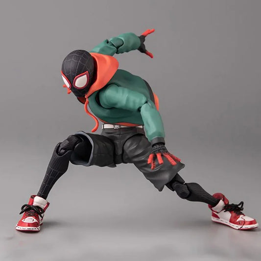Spider-Man Into The Spider Verse Peter Parker Miles Figurine Toys Sentinel Sv Action Spiderman Miles Morales Action Figure Model