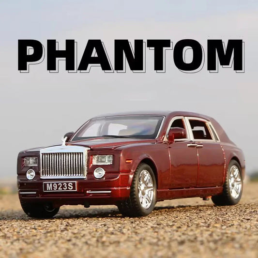 1:24 Rolls Royce Phantom Cullinan Mansory Cars Toys Miniature Models Light Music Pull Back 6 Doors Opened Vehicles Kids Gifts