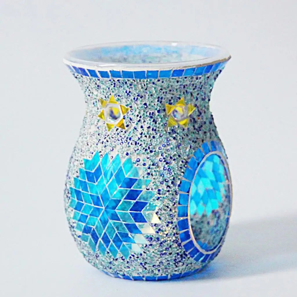 Mosaic Glass Oil Burner Candle Holder Essential Decoration