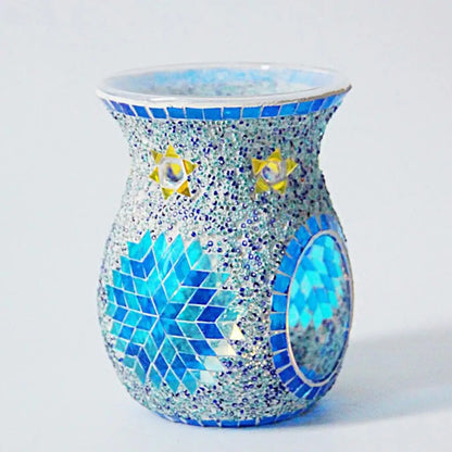 Mosaic Glass Oil Burner Candle Holder Essential Decoration