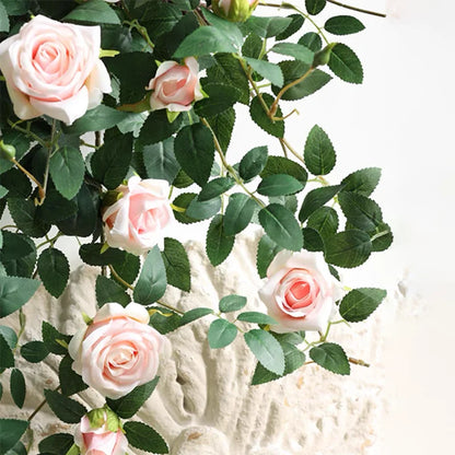 Rose series Wall hanging Flower Decor Floral Rattan diy Wedding living room Reception decoration  Accessories Events Party Props