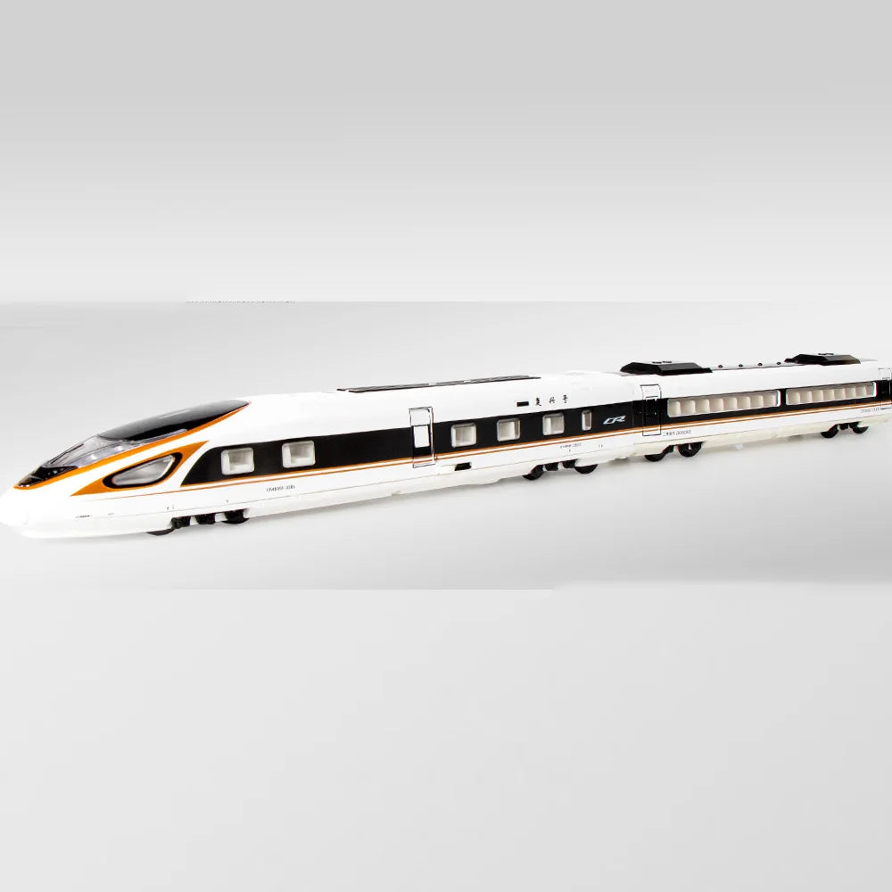 1:87 Alloy Diecast FUXING High Speed Railway Toy Models Car with Light Music High Iron Door Opened Vehicle Kids Educational Toys