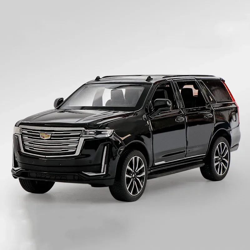 1:32 Escalade Cars Models Toys Rubber Tires Miniature Vehicles with Light Music Wheel Pull Back Toy Car for Child Adult Gifts