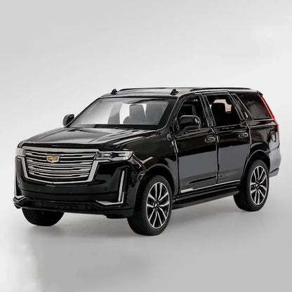 1:32 Escalade Cars Models Toys Rubber Tires Miniature Vehicles with Light Music Wheel Pull Back Toy Car for Child Adult Gifts