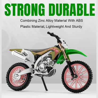 1:12 Alloy Kawasaki KX450 Motorcycles Models Toys Diecast Cars Wheel Shock Absorption Mountain Motorcycle Children's Day Gifts