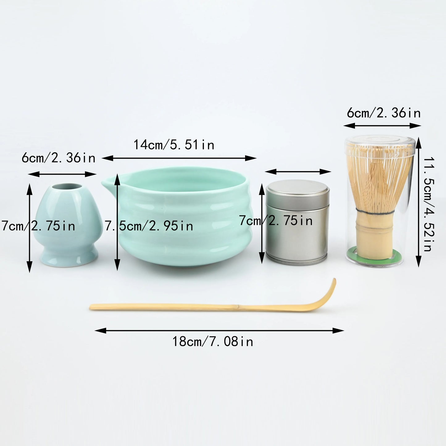 5PCS/Set Japanese-style Matcha Bowl , Spoon, Tea Whisk, Perfect Gift For Ceremony, Traditional Decoration