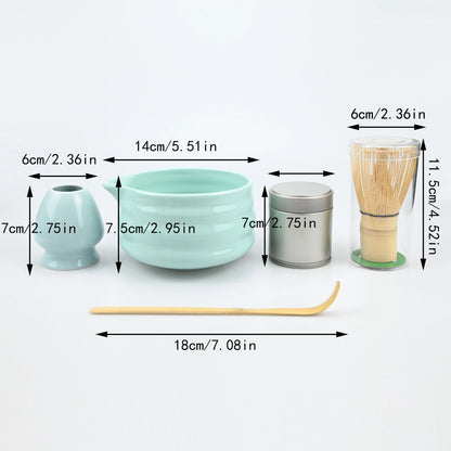 5PCS/Set Japanese-style Matcha Bowl , Spoon, Tea Whisk, Perfect Gift For Ceremony, Traditional Decoration