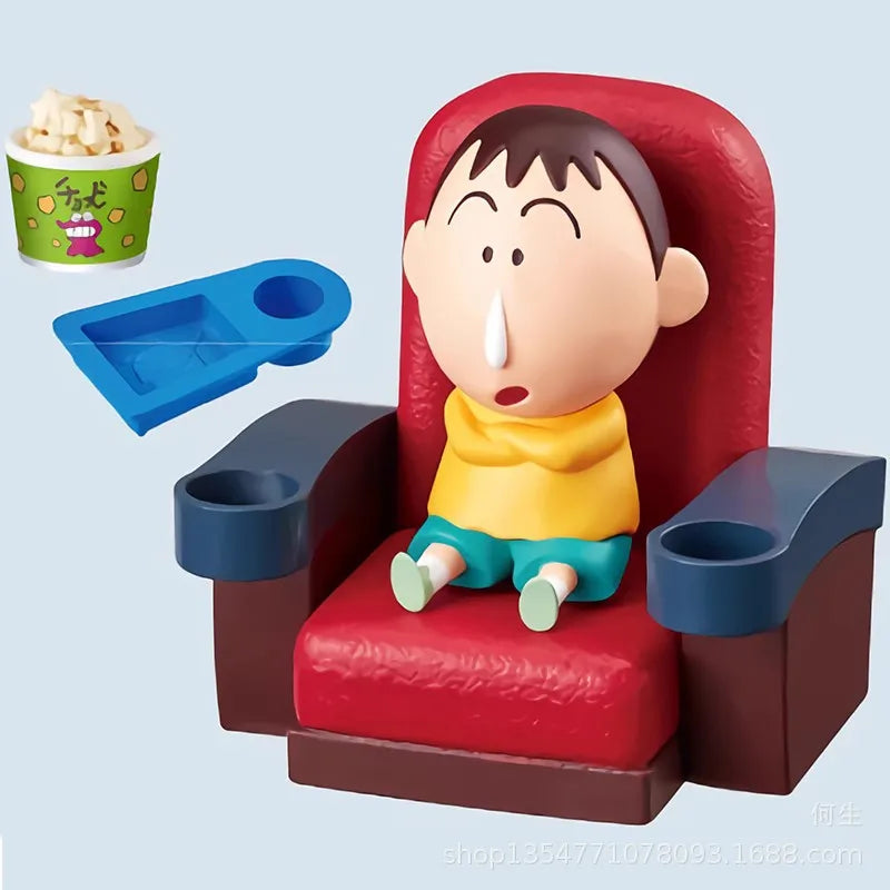 6pcs/Set Anime Figure Crayon Shin Chan Cinema Series Mini Action Figure Model Decorations Toy Figurines Cute Gifts For Children