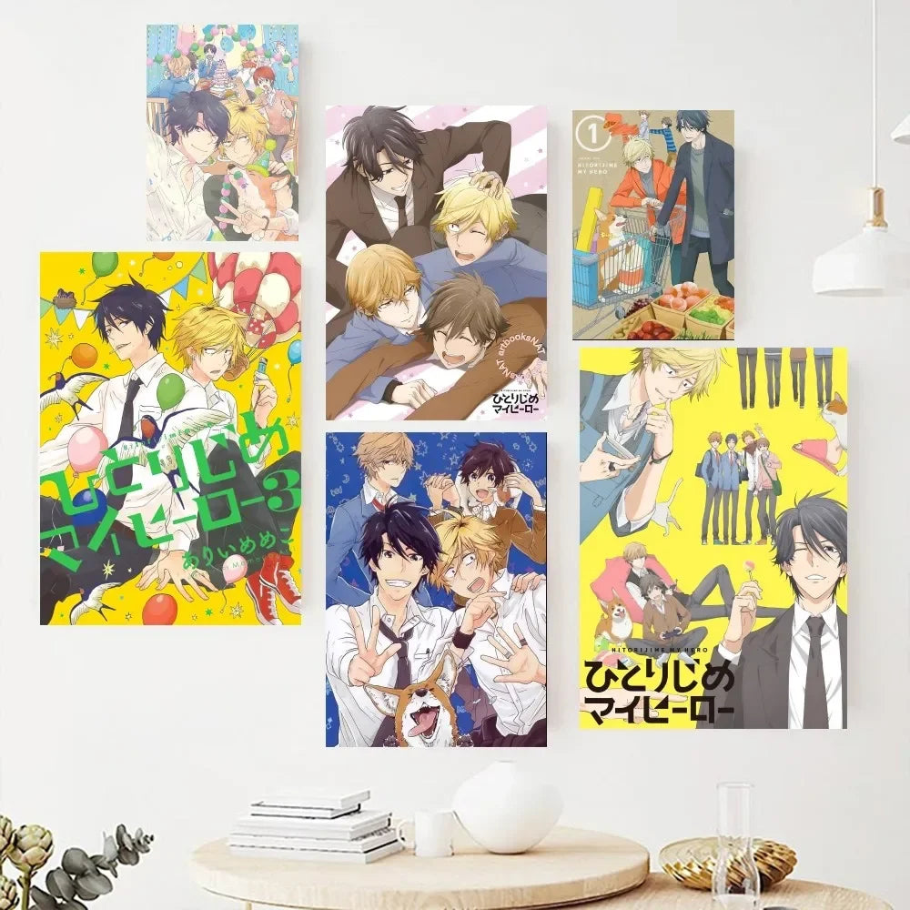Anime Hitorijime My Hero Poster Paintings on The Wall Picture for Living Room Interior Painting Room Decoration