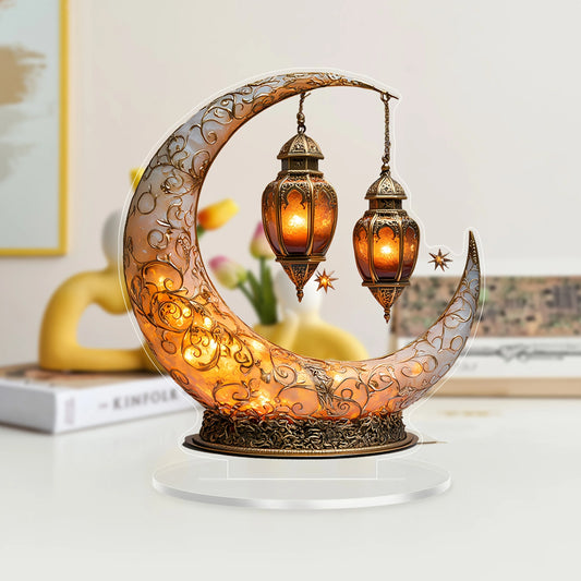 1 piece of moon lamp home decoration ornament suitable for home decoration, holiday desktop decoration, ideal family gift