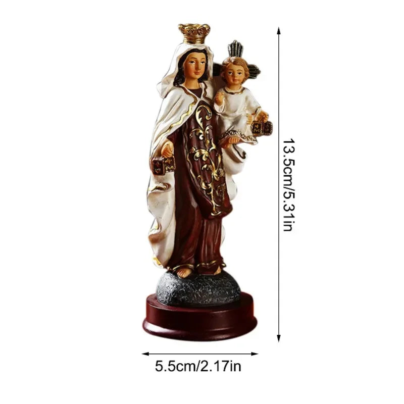 Resin Madonna Blessed Saint Virgin Our Lady Of Mary Statue Figure Christ Tabletop Statue Figurine Resin Ornament