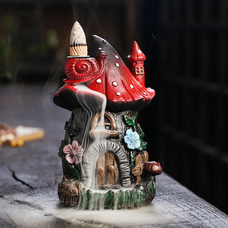 Harz-Weihnachtspilz-Hauskerze, Aromatherapie-Ofen – künstlerische Konzeption, nordischer Stil, Rückfluss-Räucherofen, Kunsthandwerk