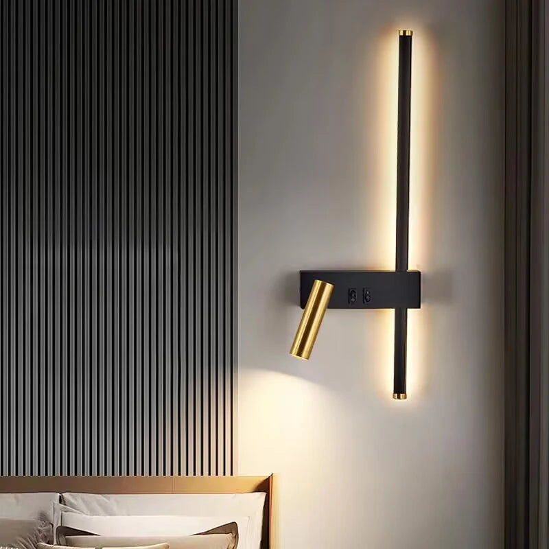 Nordic LED Wall Lamp Interior Lighting Fixture For Bedside Living Room TV Corridor Home Decoration Modern Wall Light Sconces