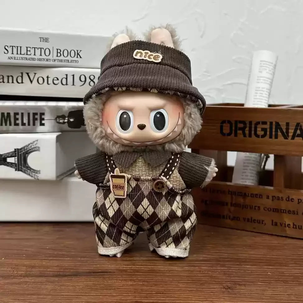 Mini Plush Doll'S Clothes Outfit Accessories For  Exo 15-17cm Lafufu Idol V1 V2 Overalls Set Clothing Gifts In Stock