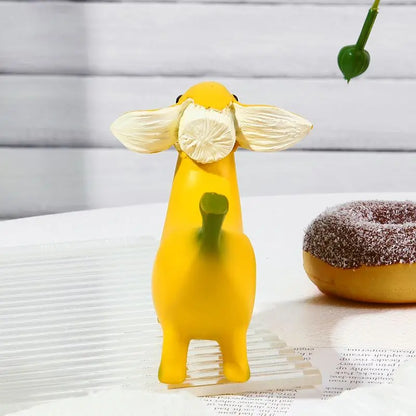 Originality Figurine Banana Dog Resin Ornaments Modern Home Decoration Cute and Interesting Desktop Bedroom Living Room Statue