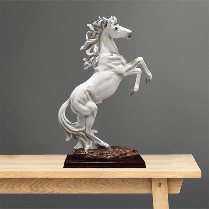 Horse Figurine for Home Display, Large Resin Animal Sculpture, Decorative Piece for Table Or Shelf