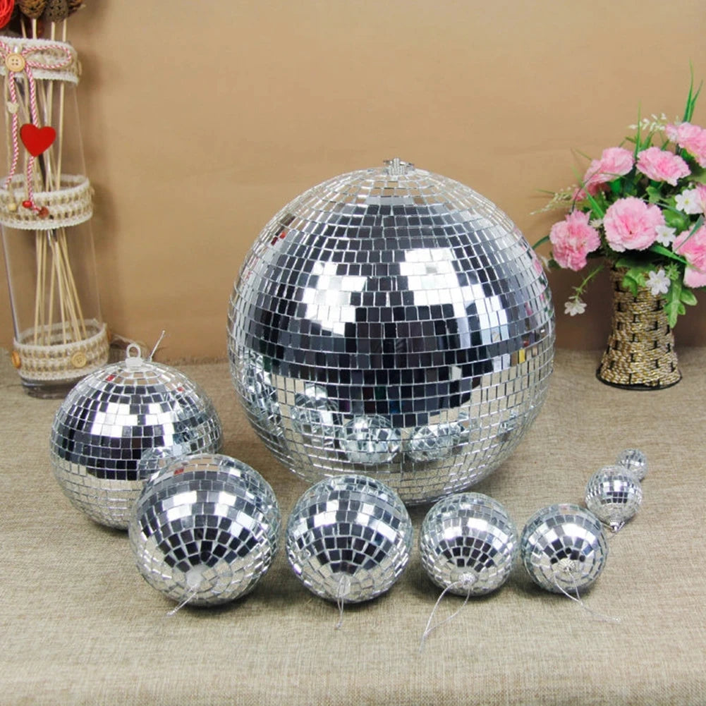 Disco Ball Mirrored Table Lamp Modern Home Decor Art Pieces Glass Brick Centerpieces For Table Room Wedding Decor Funky Gift