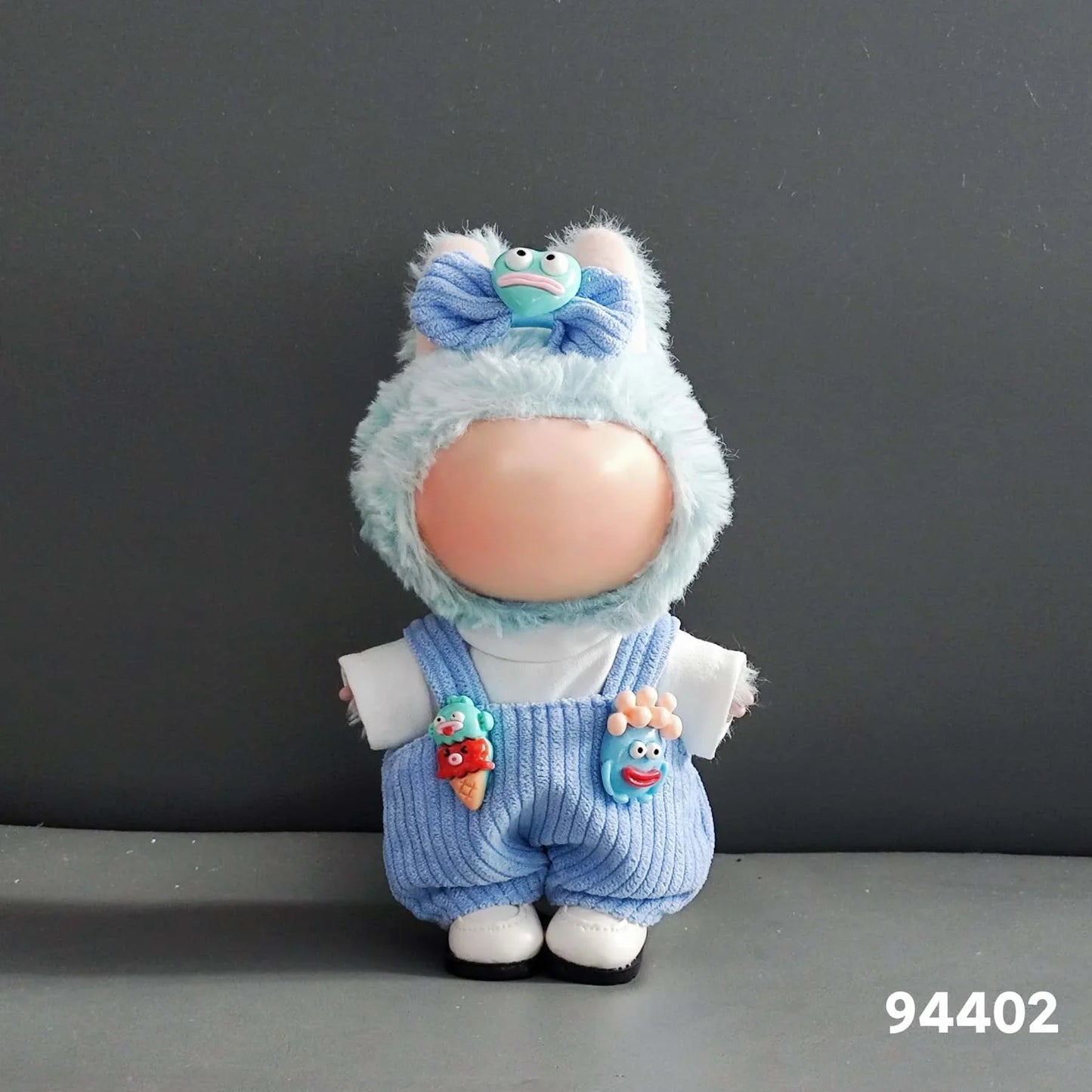 15-17cm Lafufu Doll Clothes - Monster Outfit Accessories, DIY Costume Set, Kids Gift, Pink Bunny Jumpsuit for V1 V2 V3 Dolls