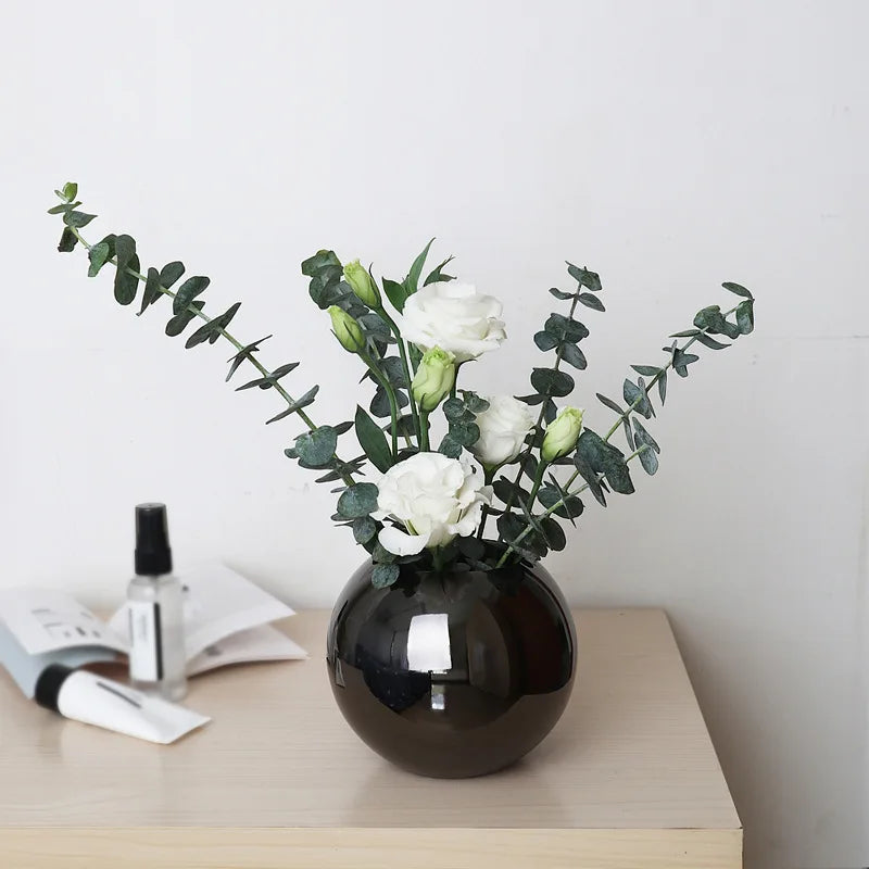 Stainless Steel Vase  Nordic Style Desltop Plant Pot BeFlower Pots Golden Black Rose Gold Classic   Home Decor