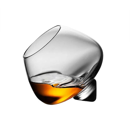 250ml Whiskey Glass Rotating High Belly Cigar Whiskey Cocktail Drinking Wine Cup Tumbler Down Bar KTV Club Glasses