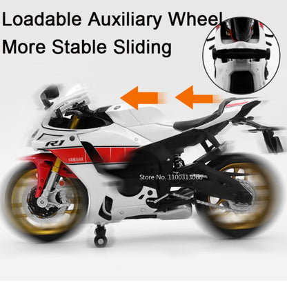 1:12 Yamaha YZF-R1M Motorcycle Alloy Diecast Models Toys Cars Loadable Auxiliary Wheel Off-road Motorcycles Model for Boy Gifts