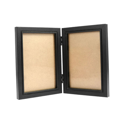 Picture Frame Cards Display Holder with Glass Front Ornament Rotating Photo Frame for Office Family Wedding Love Farmhouse Home