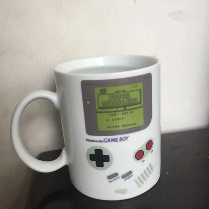 Funny Heat Sensitive Game Mugs,Ceramic Boy Mug Home Office White Porcelain Milk Beer Coffee Mug Color Changing Drinkware