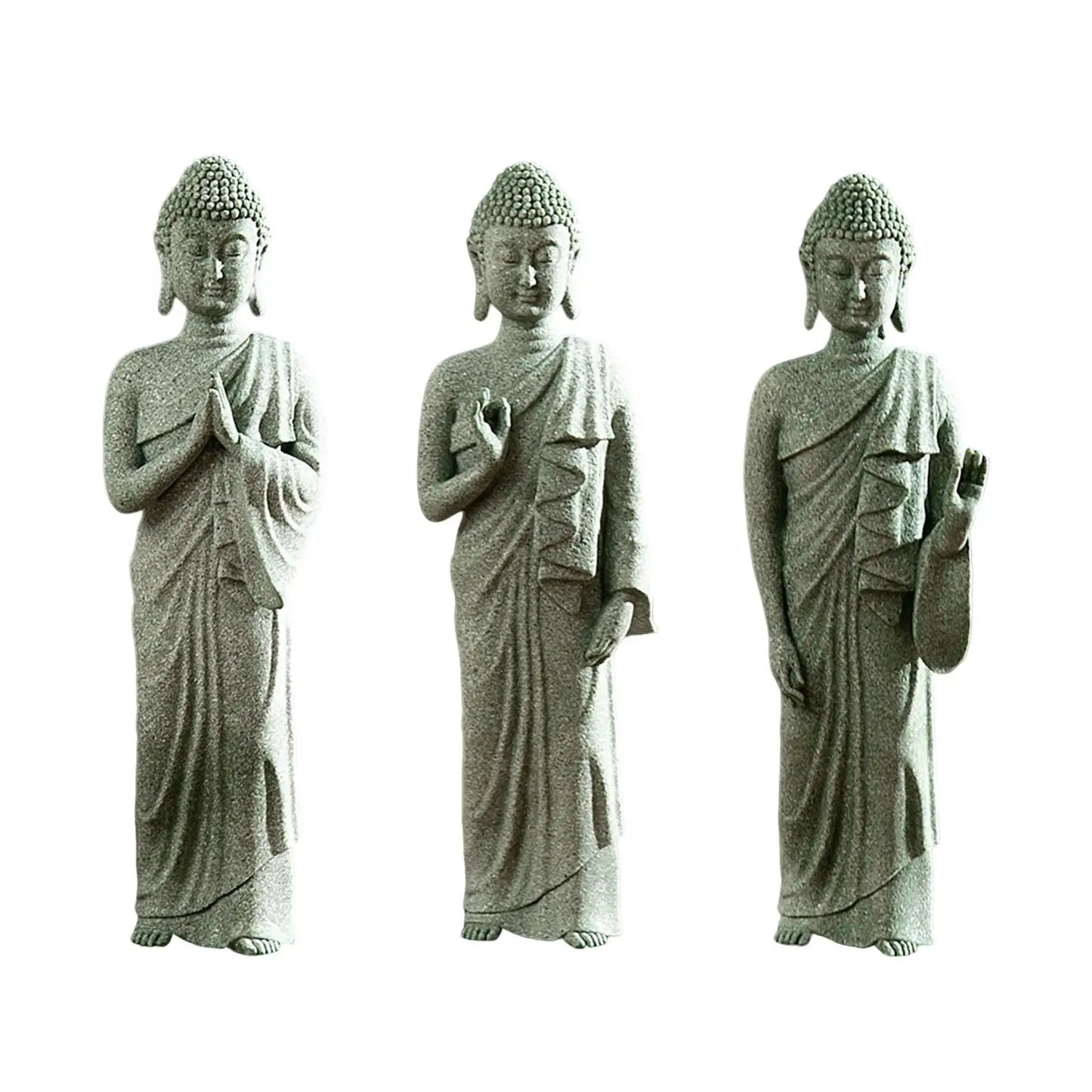 Standing Buddha Statue Meditating Figurines Patio Home,Yard Indoor Outdoor
