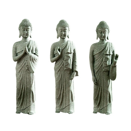 Standing Buddha Statue Meditating Figurines Patio Home,Yard Indoor Outdoor