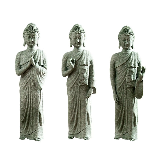 Standing Buddha Statue Meditating Figurines Patio Home,Yard Indoor Outdoor