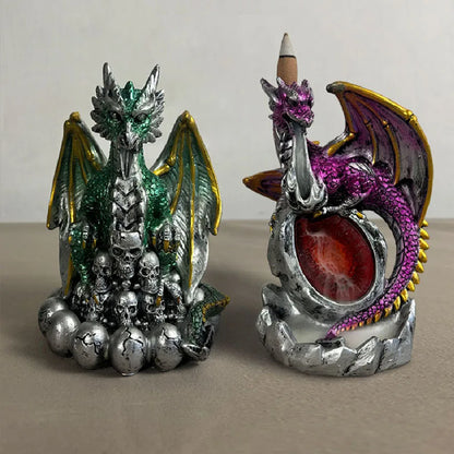 Battle Dragon Resin Reflux Incense Burner Indoor Incense Path Yoga Decoration Reflux Incense Burner Incense Burner Decoration