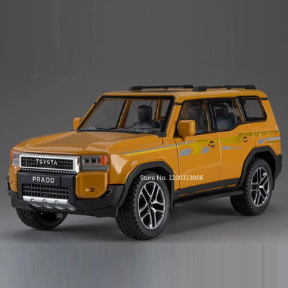 1:24 Scale Prado LC250 Models Cars Toys Alloy Diecast 6 Doors Opened Miniature Vehicles Pull Back Off-road Boys Perfect Gifts