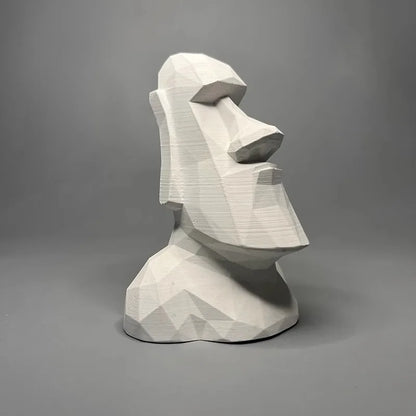 Nordic Ins Moai Stone Art Gypsum Statue Decorations for Room Aesthetic Sculpture Art Figurine Home Office Cabinet Decoration
