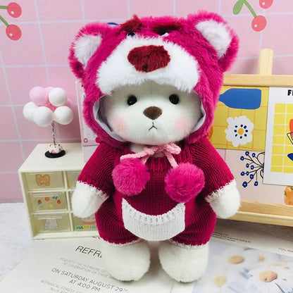 30cm Doll Lina Doll Clothes Plush Toy Set Teddy Bear Kawaii Anime Accessories Dress Up Cute Cartoon Friends Holiday Gift