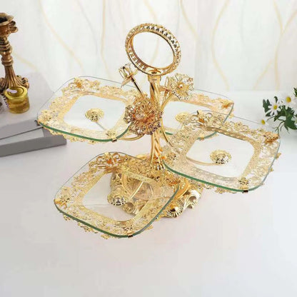 Tiered Fruit Trays Snack Tray Luxury Cupcake Stand Fruit Buffet Display Serving