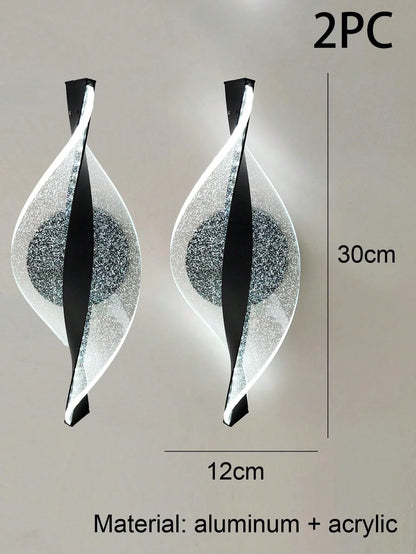 LED Modern 1PC Gold/Black Acrylic wall lamp,Lustre Hallway, Bedroom,Living  room,Bedside lamps room decor,Wall decoration items