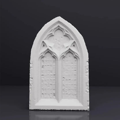 Church Window Plaster Bas-Relief Sculpture Nordic Home Decor Art Modern Ornament Desktop Display Aesthetic Room Decor