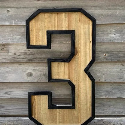 Uppercase English Letter Combination Distressed Solid Wood Bar Ornaments Cafe Shop Logo Decor Desktop Crafts Art Decoration