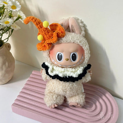 Halloween Pumpkin Clothes For Lafufu Clothes Doll Bat Wing Pumpkin Clothes with Hat For labubu cloth outfit Accessories