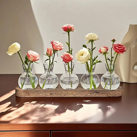 Creative Hydroponic Green Ivy Light Bulb Vase Container Basin Living Room Office Desktop Green Plants Rural Ornaments Decoration