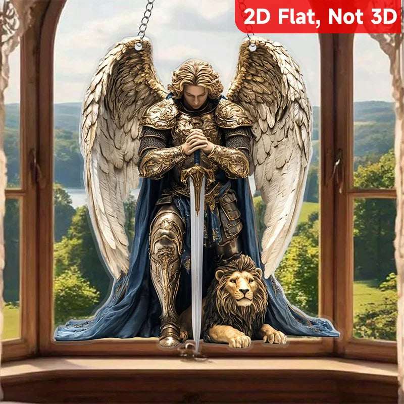 1 Holy Archangel Michael Desktop Decoration, Hanging Pendant, Suitable for Home and Office, Z Decorative Pendant, Perfect Gift