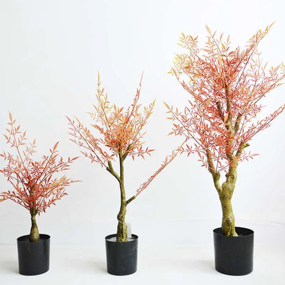 Simulation de plantes artificielles en plastique, décoration de maison, orchidée, bambou, bonsaï