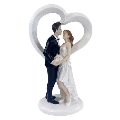 Elegant Wedding Cake Toppers Bride and Groom Resin Figurine for  Wedding Cake Topper Bride Groom Couple Figurine Decoration