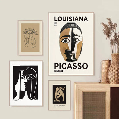 Vintage Abstract Picasso Poster Kiss Dog Decorative Prints Canvas Painting Wall Art Picture Home Living Interior Room Decoration