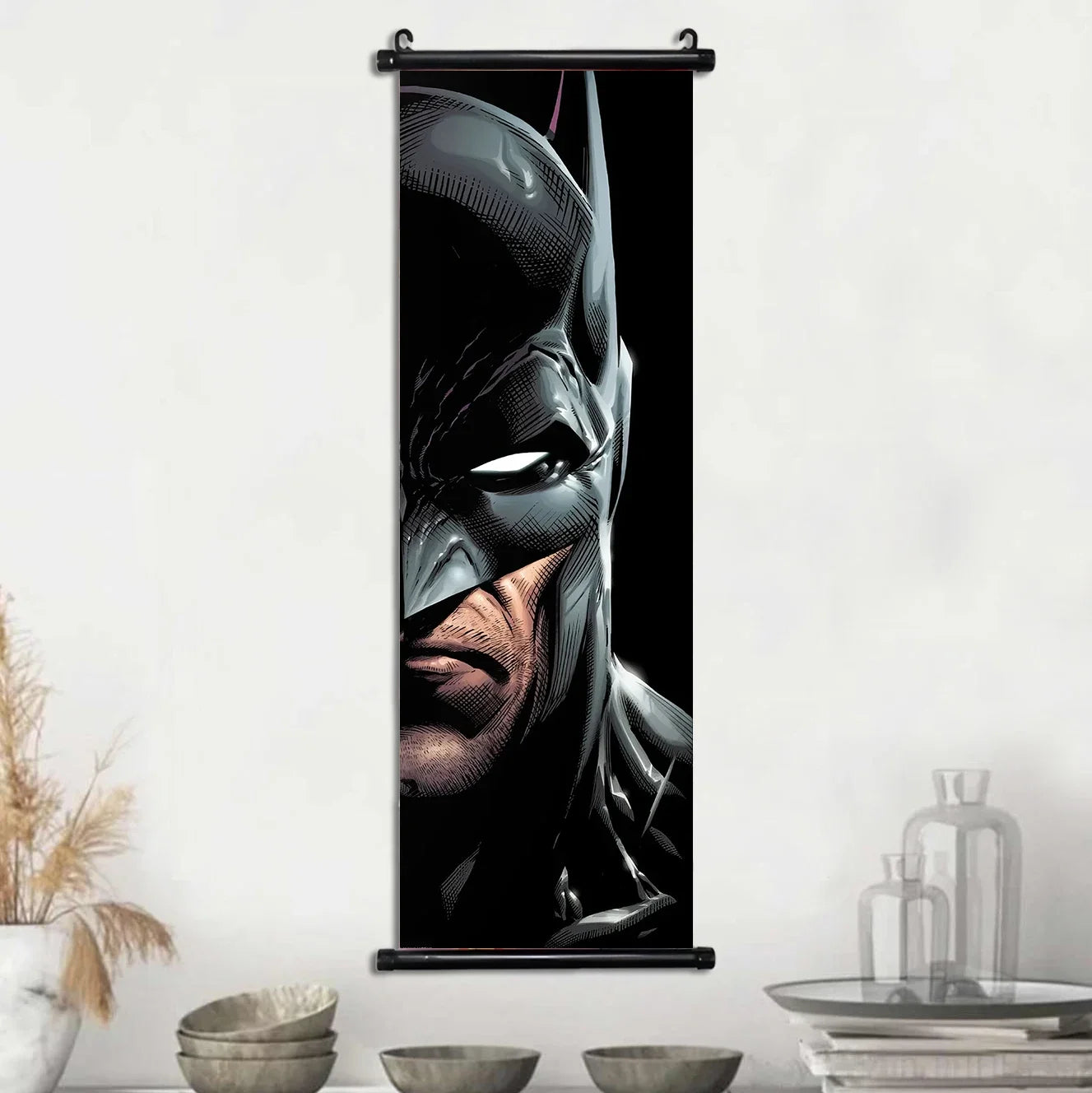 DC Batman Hanging Scroll Poster Movie Wallpaper Wall Artwork Canvas Painting Home Decoration Art Print Bedroom Decor Gift