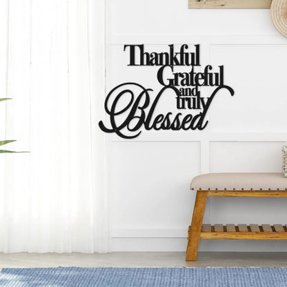 Thankful Grateful Blessed Wall Decor Hanging Ornament Creative Centerpiece Craft